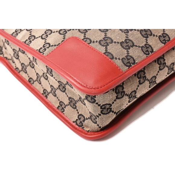 Gucci Shoulder Bag GG Blue Beige Red - Picture 6 of 11